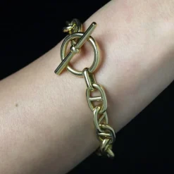 Pamono 18 Karat Yellow Gold Navy Mesh Bracelet, 1960s><noscript><img width=