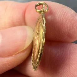 Online Pamono 18 Karat Yellow Gold Notre Dame de Mont Carmel Sacred Heart Medal Pendant by E. Dropsy, 1890s