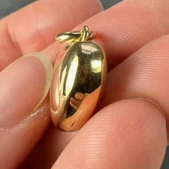 Sale Pamono 18 Karat Yellow Gold Puffy Love Heart Charm Pendant, 1980s