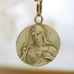 Pamono 18 Karat Yellow Gold Scapular Medal Pendant><noscript><img width=