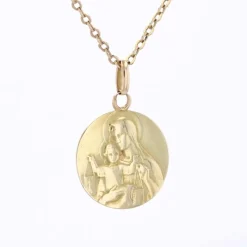 Pamono 18 Karat Yellow Gold Scapular Medal Pendant><noscript><img width=
