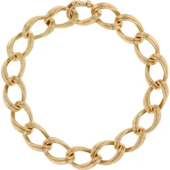 Sale Pamono 18 Karat Yellow Gold Twisted Curb Chain Links Bracelet, 1960s