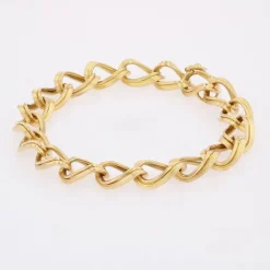Sale Pamono 18 Karat Yellow Gold Twisted Curb Chain Links Bracelet, 1960s