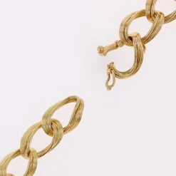 Sale Pamono 18 Karat Yellow Gold Twisted Curb Chain Links Bracelet, 1960s