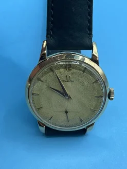 Pamono 18 Kt Gold Omega Hand-Wound Watch, 1960s><noscript><img width=