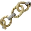 Pamono 18 Kt Yellow Gold Link Bracelet with Diamond