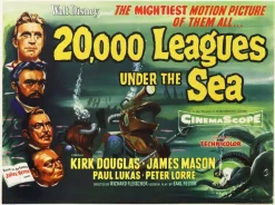 Pamono 20000 Leagues Under the Sea Movie Poster, United Kingdom, 1955> Posters|Wall Decor