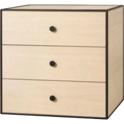 Pamono 49 Oak Frame Box with 3 Drawers by Lassen> Trunks, Crates & Baskets