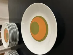 Pamono 17 Plates and Two Dishes in Bareuther Porcelain, 1970s, Set of 19><noscript><img width=