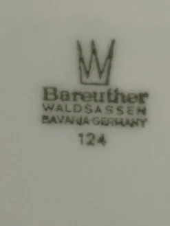 Pamono 17 Plates and Two Dishes in Bareuther Porcelain, 1970s, Set of 19><noscript><img width=