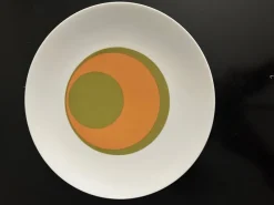 Pamono 17 Plates and Two Dishes in Bareuther Porcelain, 1970s, Set of 19><noscript><img width=