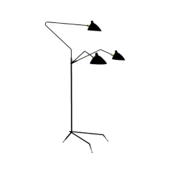 Hot Pamono 3 Rotating Arms Floor Lamp by Serge Mouille