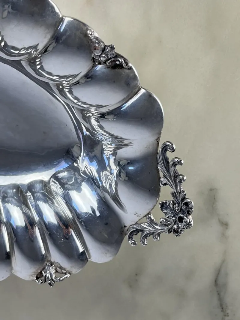 Pamono 800 Silver Centerpiece, Italy, 1980s> Dinnerware Accessories