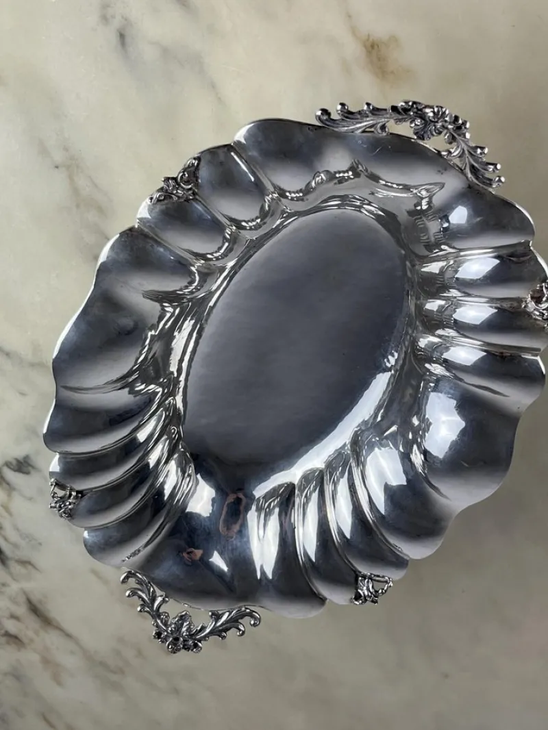 Pamono 800 Silver Centerpiece, Italy, 1980s> Dinnerware Accessories