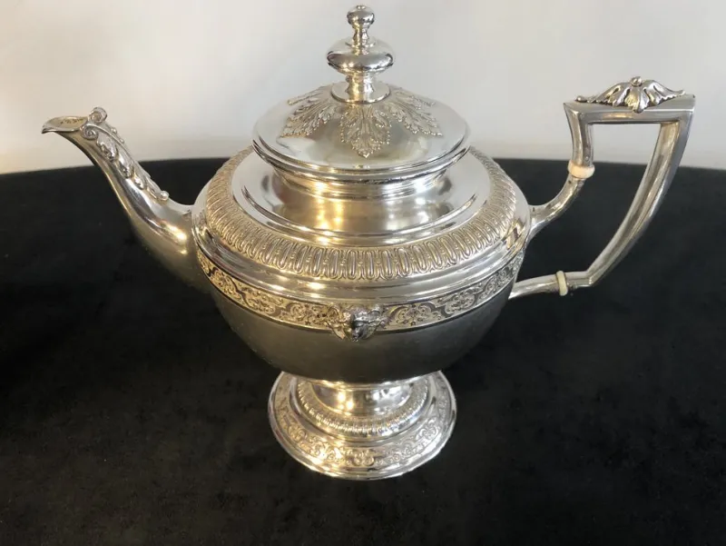 Online Pamono 800 Silver Coffee or Tea Service by W. Lameyer & Sohn, Hannover, 1888, Set of 5