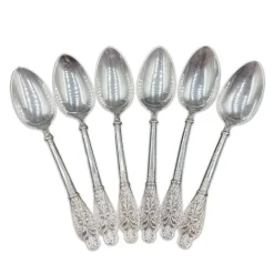 Outlet Pamono 6 Teaspoons in Silver, Art Nouveau, France, Ravinet Denfert, 1890s, Set of 6
