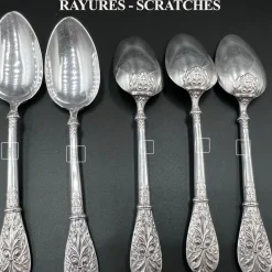 Outlet Pamono 6 Teaspoons in Silver, Art Nouveau, France, Ravinet Denfert, 1890s, Set of 6