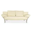 Pamono 1600 Two-Seater Cream Sofa in Leather from Rolf Benz