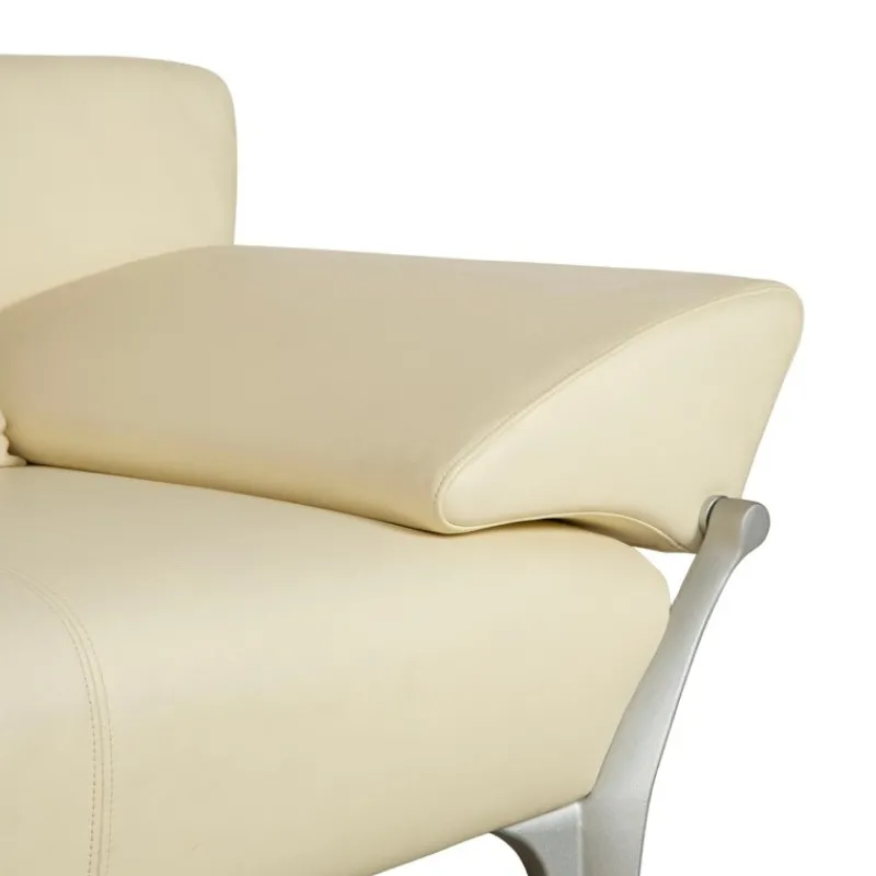 Pamono 1600 Two-Seater Cream Sofa in Leather from Rolf Benz
