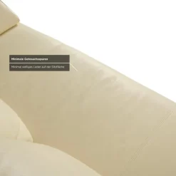 Pamono 1600 Two-Seater Cream Sofa in Leather from Rolf Benz