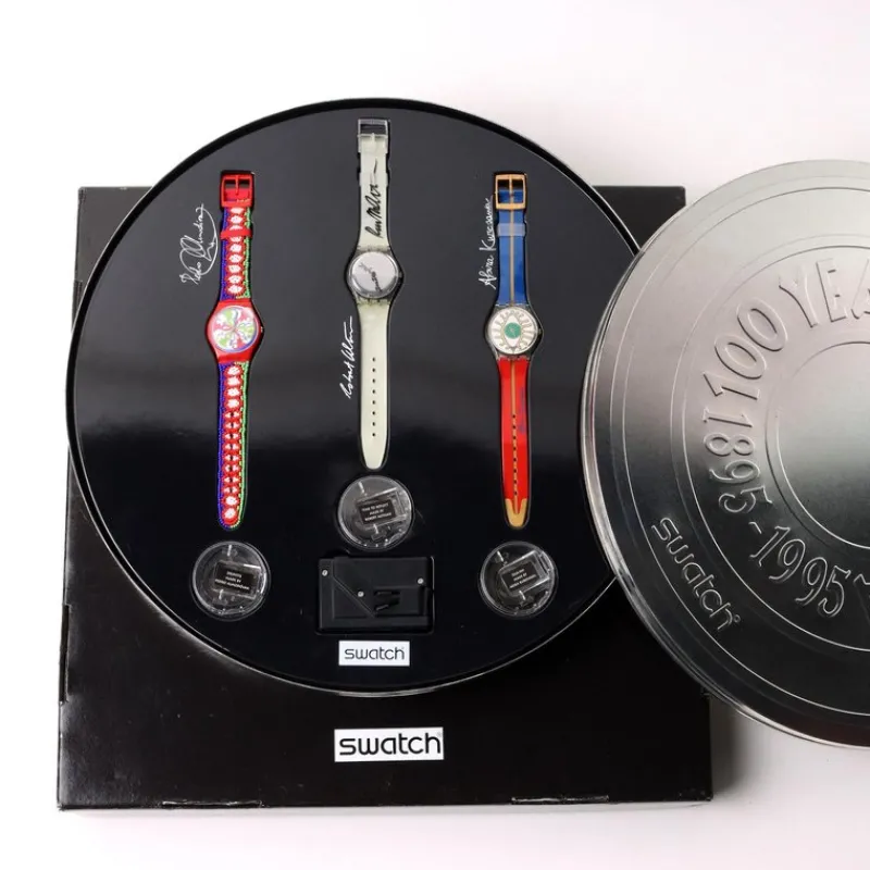 Pamono 100 Years of Cinema 1895-1995 Watches from Swatch, Set of 4> Watches