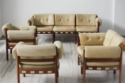 Pamono A Coja Living Room Seats and Sofas by Sven Ellekaer, 1960s, Set of 4> Living Room Sets