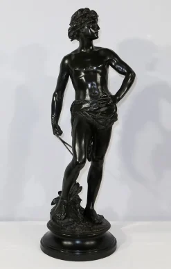 Online Pamono A. Gaudez, David, Late 19th Century, Bronze