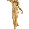 Pamono A. Lefebvre, Snake Charmer Lady, 1900s, Fire-Gilded Bronze> Art Nouveau