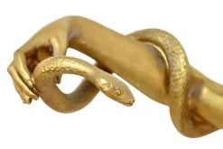 Pamono A. Lefebvre, Snake Charmer Lady, 1900s, Fire-Gilded Bronze><noscript><img width=