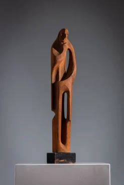 Hot Pamono Abstract Art Deco Figure, 1920s, Wood