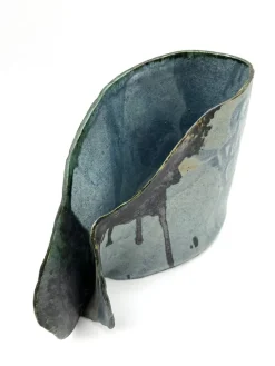 Pamono Abstract Ceramic Vase from G.W. Deutschland, Germany, 1980s><noscript><img width=