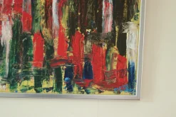 Hot Pamono Abstract Composition, Oil on Canvas, 1960s, Framed