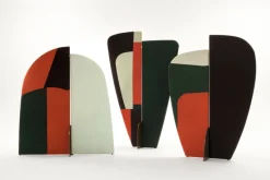 Pamono Abstract Kazimir Screen Type B in Green, Red, White, & Black by Julia Dodza for Colé><noscript><img width=