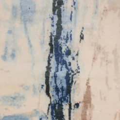 Pamono Abstract Rug with Beige and Blue Distressed Pattern from R&K Principal Jahanshah Nazmiyal><noscript><img width=