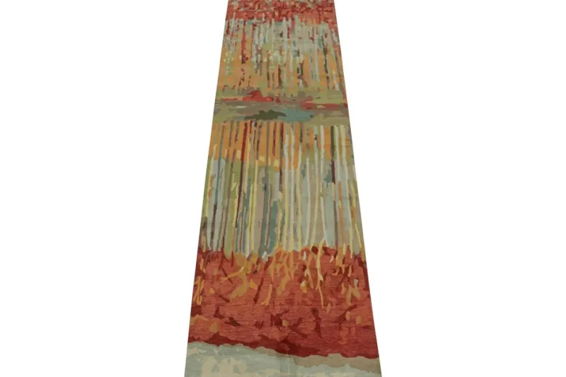 Pamono Abstract Runner in Polychromatic Tones from R&K Principal Jahanshah Nazmiyal> Carpets & Textiles|Carpets & Textiles