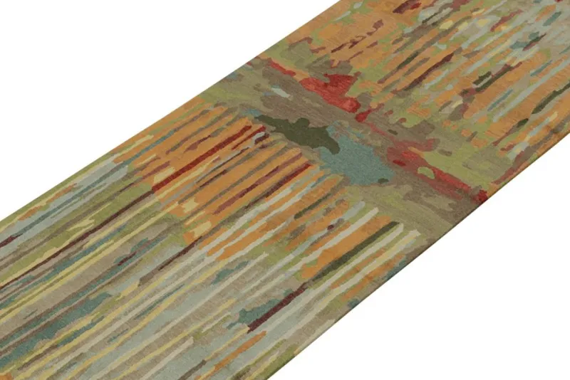 Pamono Abstract Runner in Polychromatic Tones from R&K Principal Jahanshah Nazmiyal> Carpets & Textiles|Carpets & Textiles