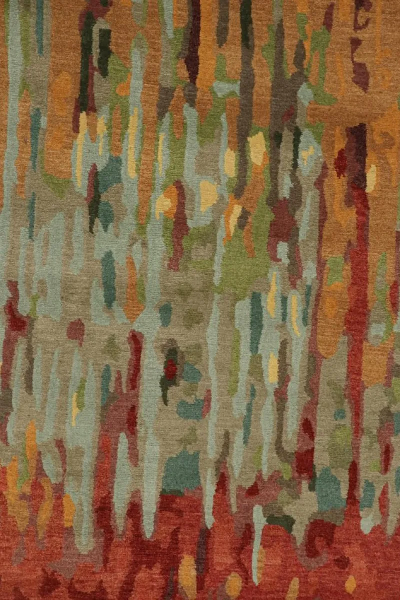 Pamono Abstract Runner in Polychromatic Tones from R&K Principal Jahanshah Nazmiyal> Carpets & Textiles|Carpets & Textiles
