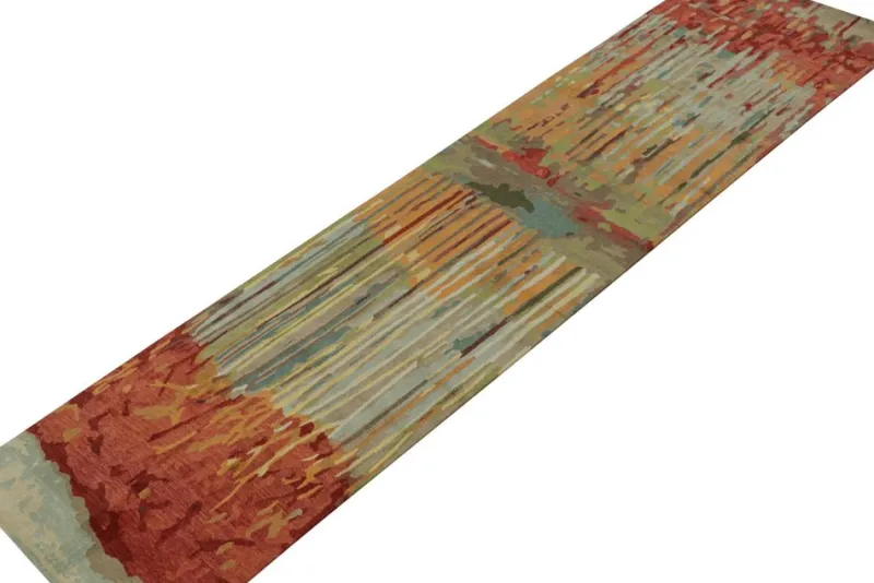 Pamono Abstract Runner in Polychromatic Tones from R&K Principal Jahanshah Nazmiyal> Carpets & Textiles|Carpets & Textiles