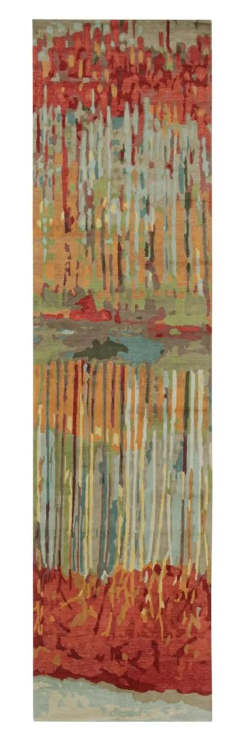 Pamono Abstract Runner in Polychromatic Tones from R&K Principal Jahanshah Nazmiyal> Carpets & Textiles|Carpets & Textiles