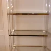 Pamono Acrylic Glass, Acrylic & Brass Glass Shelf> Shelves & Wall Units