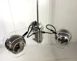 Pamono Acrylic Glass Hanging Lamp in the style of Gino Sarfatti, 1970s><noscript><img width=