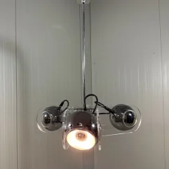Pamono Acrylic Glass Hanging Lamp in the style of Gino Sarfatti, 1970s><noscript><img width=
