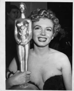 New Pamono Actress Marilyn Monroe Wins a Trophy Photographed by Earl Leaf, 1952
