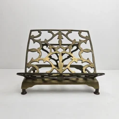 Pamono Adjustable Book or Magazine Stand in Brass, 1890s><noscript><img width=