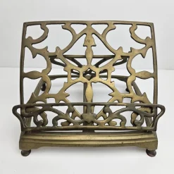 Pamono Adjustable Book or Magazine Stand in Brass, 1890s><noscript><img width=