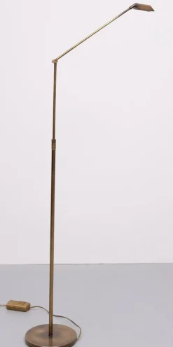 Pamono Adjustable Bronze Halogen Floor Lamp by Ben Demmers, 1980s> Floor Lamps