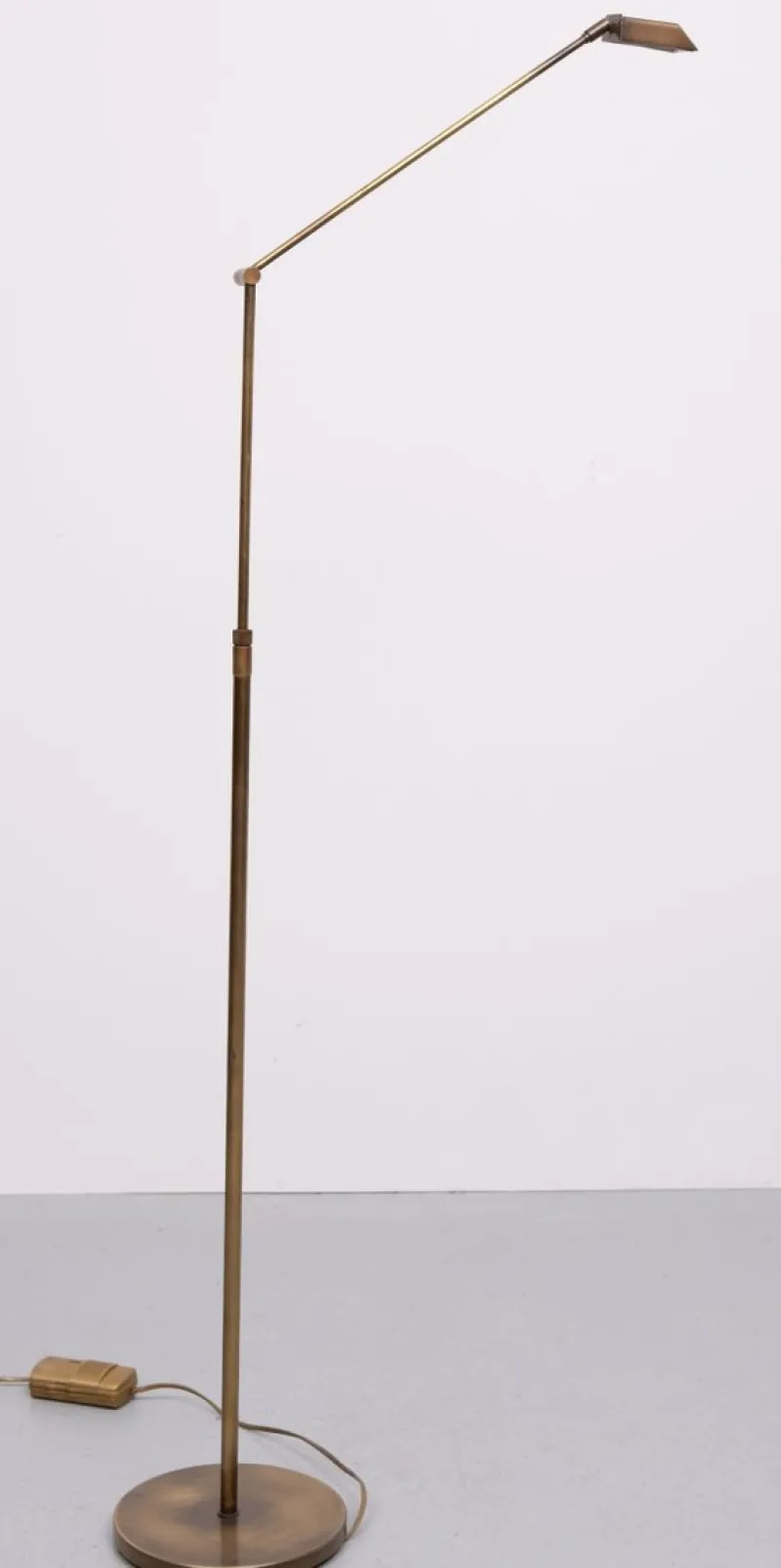 Pamono Adjustable Bronze Halogen Floor Lamp by Ben Demmers, 1980s> Floor Lamps