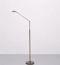 Pamono Adjustable Bronze Halogen Floor Lamp by Ben Demmers, 1980s> Floor Lamps