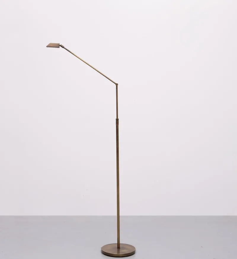 Pamono Adjustable Bronze Halogen Floor Lamp by Ben Demmers, 1980s> Floor Lamps