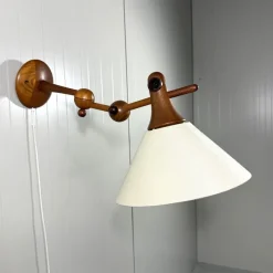 Hot Pamono Adjustable Teak Wall Lamp from Dyrlund, Denmark, 1960s